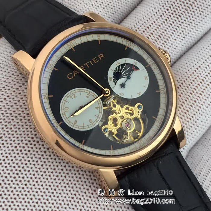 CARTIER卡地亞 倫敦新品 多功能陀飛輪精品男士腕表 WSS0535